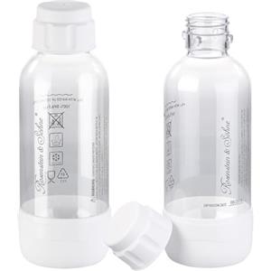 Rosenstein & Söhne gasatore d'acqua da campeggio: Set da 2 PET bottle for beverage carbonators, 0,5 litri, privo di BPA (sifone per bottiglie di anidride carbonica, seltzermaker, soda)