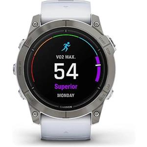 Garmin Smartwatch Epix Pro (Gen 2) Sapphire Edition con cinturino in silicone, cassa 51 mm, bianco