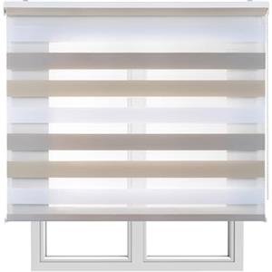Estores Basic Tende a Rullo Giorno e Notte Eleganti con Tessuto a Doppia Caduta per Porte e Finestre, Tenda Giorno e Notte a Facile Installazione con Filtraggio di Luce Regolabile, STORESBASIC Tricolore 80x180