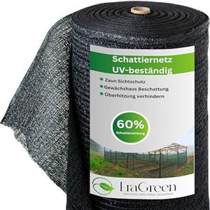 EraGreen Rete ombreggiante da 1,5 m x 5 m, protezione solare con effetto ombreggiante al 60%, per piante, recinzione da giardino e balcone, oscuramento per serra, stabilizzata ai raggi UV e resistente