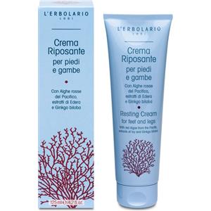 L'Erbolario Crema Riposante Piedi e Gambe 125 ml - Rinfrescante e Idratante con Ginkgo Biloba ed Edera