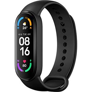 XIAOMI Mi Smart Band 6 Orologio Smart, Schermo AMOLED 1.56, Tracciamento Sport, Resistente all'Acqua fino a 5 ATM, Cinturino Antibatterico, Batteria 125 mAh, Versione Italiana, Nero