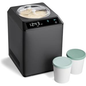 Springlane Kitchen SPRINGLANE Macchina per gelato e yogurtiera Erika con compressore autoraffreddante 250 W (Erika/Contenitore menta, 2,5 L)