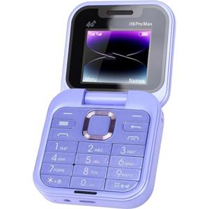Elprico Telefono a Conchiglia 4G LTE, Telefono Cellulare per Anziani Sbloccato, Doppia SIM, Schermo in Standby da 1,77 con Bluetooth 5.0 e Altoparlante Ad Alto Volume, per Anziani e (PURPLE)