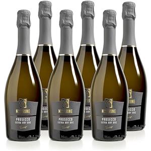 Magrine | Prosecco DOC Extra Dry "Il Prosecco DOC più Desiderato" Vino Spumante Italiano Metodo Martinotti Prosecco DOC di Treviso con Uve 100% Glera 6 Bottiglie da 750 mL