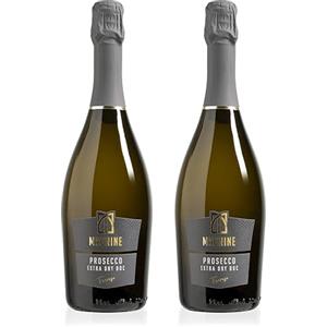 Magrine | Prosecco DOC Extra Dry "Il Prosecco DOC più Desiderato" Vino Spumante Italiano Metodo Martinotti Prosecco DOC di Treviso con Uve 100% Glera 2 Bottiglie da 750 mL