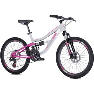 Tecnobike Shop Magik Bike MTB Twenty Six Full 26 Bicicletta Ragazza Cambio 21 Velocità, Freni a Disco, Doppia Sospensione, Cerchi Alluminio, Mountain Bike 26 Pollici