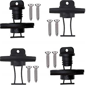 Auxphome - Set di tappi di scarico per kayak, set di 4 e 8 viti, per kayak, canoa, barca, corso, tappo di scarico con accessori di ricambio, compatibile con la maggior parte delle marche di kayak