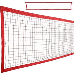 Latemeia Rete da pallavolo per piscina, Rete da pallavolo regolabile in PE per piscine interrate e fuori terra - Rossa, 14, 76 piedi x 2, 95 piedi, Piscina, Decorazione estiva