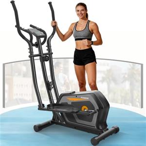 Cowmew 3-in-1 Ellittica Da Casa ultra Silenziosa con 16 Livelli di Resistenza | Cyclette Ellittica con Bluetooth APP,volano da 6 kg, Monitor LCD, Pedale Antiscivolo, Portabottiglie, Fino a 287 LBS