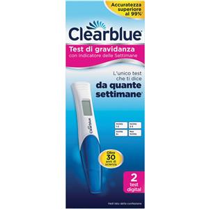 Clearblue Test di Gravidanza Digitale con Indicatore delle Settimane - Confezione da 2 Test