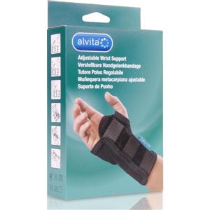 ALLIANCE HEALTHCARE IT.DIS.SpA Alvita Tutore Polso Regolabile Colore Nero Taglia 3 (18-20 cm)