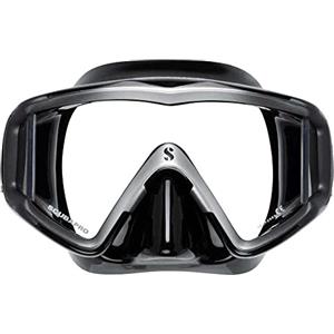 SCUBAPRO Crystal VU - Maschera Subacquea con Lente Singola e Finestre Laterali per Ampio Campo Visivo