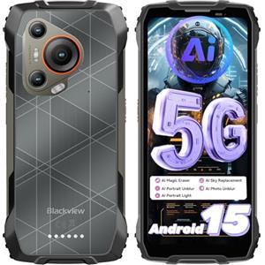 Blackview BL7000 AI 5G Rugged Smartphone Android 15 Telefono Indistruttibile, 24(8+16)GB, 256GB+2TB TF, 6,78" 120Hz, 50MP+32MP+20MP Visione Notturna, Fingerprint/Dual SIM/NFC/GPS/IP68/2 Anni Garanzia