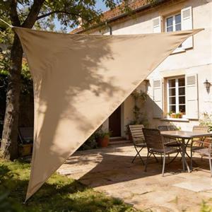 HAIKUS Tenda a Vela Impermeabile Triangolare 3x3x3 m, Vela Ombreggiante Triangolare 3x3 x3, Tenda da Sole per Esterno Giardino Terrazza, Sabbia