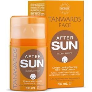Synchroline - Tanwards Face After Sun Crema Doposole Viso 50 Ml Con Acido Ialuronico, Ceramidi, Xilitolo, Tirosina e Msm per Idratazione, Anti-Age e Abbronzatura Prolungata, Made In Italy