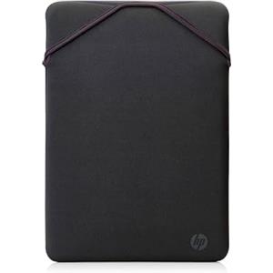 HP Custodia Protettiva Reversibile per Laptop Portatili fino a 15,6 Pollici, Profilo Sottile e Senza Cerniera, Tessuto in Neoprene Disinfettabile e Lavabile in Lavatrice, Colore Grigio/Malva