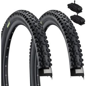 Ecovelo' 2 Copertoni 29 x 2.25 (57-622) + Camere d'aria america Pneumatici bici MTB 29 Pollici per Mountain Bike con protezione Antiforatura - Ideale per Percorsi Fuoristrada