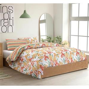 PARAH Set Copripiumino Matrimoniale Doubleface 250x200 cm con Patella 40 cm + 2 Federe 50x80 cm - 100% Cotone Morbido di Alta Qualità