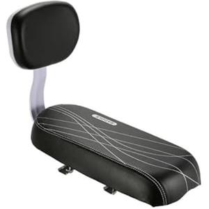 BAFOVY Seggiolino per Bici da Bici in Pelle PU 13x6,2x2 Pollici, Cuscino Morbido per Portapacchi Posteriore con Schienale per la Sicurezza dei Bambini per gli Spostamenti in Bicicletta