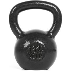 unycos - Kettlebell 12 kg in Ghisa con Rivestimento Resistente, Peso con Impugnatura Ergonomica Antiscivolo, Compatto e Facile da Trasportare per Palestra, Fitness, Bodybuilding, Muscoli (Nero)