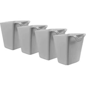 Rikyo Confezione da 4 portabicchieri da appendere,accessori per carrello, 10,75 x 10,8 cm, contenitore per appendere penne, contenitori per piante,portamatite da appendere, contenitore da cucina (grigio)