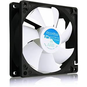 AABCOOLING Super Silent Fan 9 PWM - una Silenziosa e Molto Efficiente 92mm Ventola per Case PC, CPU Processore, Case Fan, 12 Volt Ventola Aspirazione, 9cm, 4 Pin PWM 9,5~17,9 dB(A)
