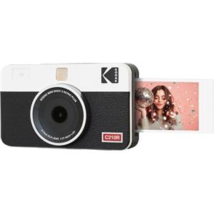 KODAK Mini Shot 2 Retro 4PASS 2-in-1 Fotocamera Istantanea & Stampante Fotografica (5.3x8.6cm) + 8 Fogli, Bianco