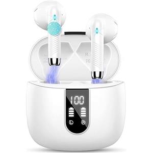Drsaec Cuffie Bluetooth 5.4, 2026 Nuovo 56Ore Auricolari Bluetooth Cuffie Wireless In Ear con 6D Stereo/4 ENC Mic,Cuffie Senza Fili Cancellazione Rumore Headphones Cuffiette Sport IP7 Impermeabili Earbuds