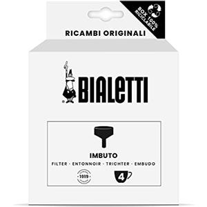 Bialetti Ricambi, Include 1 Filtro a Imbuto, Compatibile con Moka Induction Bialetti 4 tazze