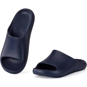 JOMIX Ciabatte Uomo Slip On Estive, Pantofole in Gomma EVA Antiscivolo e Confortevoli, Scarpe da Spiaggia e Piscina per Uso Quotidiano e Casa Navy,43/44 EU