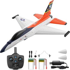 DEERC - Aereo RC in Stile F16 (X-62A Vista), Aereo a 4 Canali Telecomandato, Jet di Controllo Remoto con Stabilizzatore a 6 Axi Gyro, EPP RTF, Modellino di Aliante per Hobby, Facile da Pilotare, per