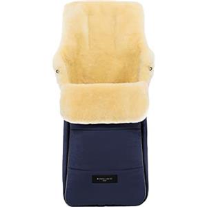 CHRIST Sacco per passeggino AROSA in pelle di agnello medicale di WERNER CHRIST BABY - Morbido sacco per buggy, come materassino per fasciatoio, inserto - colore navy blu
