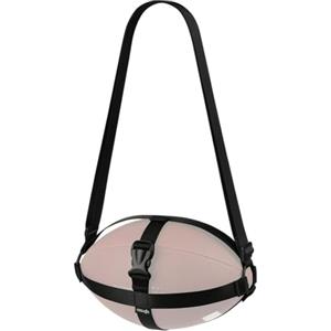 HanOaki Cinghia nera regolabile per palloni americani misura 7 e 9, con chiusura sicura a sgancio rapido e comodo design a spalla per giochi e allenamenti per sessioni (A)