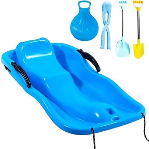 Generic Disc - Tavola da sci per bambini, 24 x 13 pollici, tavola da neve invernale, in polietilene resistente, disco da ghiaccio per esterni anteriore, ghiaccio di montagna ed , giocattolo da sci per