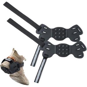Generic Scarpe da ghiaccio | Trazione ciaspole | Antiscivolo con tacchetti | Tenuta sicura durante l'inverno Avventure di lavoro escursionismo arrampicata copertura tetto alpinismo stabilità sicurezza