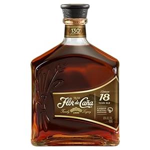 FLOR DE CANA Flor de Caña 18 - Rum Scuro, Senza Zuccheri Aggiunti, Bottiglia da 700 ml