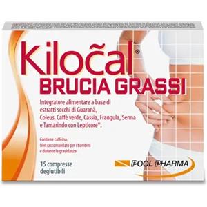 POOL PHARMA SRL Pool Kilocal Brucia Grassi Integratore Dimagrante 15 Compresse Controllo Della Fame E Del Metabolism