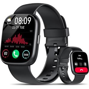 Cillso Smartwatch Uomo Donna con Alexa, 1.83 Orologio Smart Watch con Chiamate Bluetooth, Frequenza Cardiaca/Sonno/Contapassi, 110+Modalità Sportive Orologio Fitness con Impermeabile IP68 per Android iOS