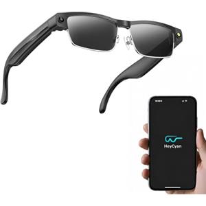 SINOTE'CA AI Smart Glasses con Telecamera 8MP, Occhiali Intelligenti Bluetooth, Occhiali da Sole con Videocamera Integrata, Traduzione in Tempo Reale, Musica Open-Ear, Microfono Dual Noise Reduction