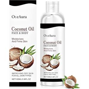 Crunier Olio di Cocco Frazionato,Olio di Cocco Biologico Liquido,100 ml | Oliovettore Oliodicocco,Trasparente,Olioper la Cura Naturale,Oliodi Coccofrazionato Facilmente Assorbibile per VisoCorpoPelle