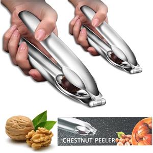 FASBET 2 pezzi Taglia Castagne a Croce Schiaccianoci Acciaio Inox Apri Castagne Professionale Schiaccia Tagliacastagne Incidi Taglia in Acciaio Castra per Noci, Nocciole, Mandorle