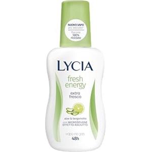 Lycia, Fresh Energy Deodorante Vapo No Gas con Aloe e Bergamotto, Formula con Microspugne Effetto Asciutto, Pelle Fresca e Asciutta fino a 48H, 75 ml