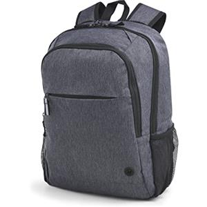 HP Prelude Pro, Zaino per Notebook fino a 15.6", Creato con Materiale Riciclato, Resistente all'acqua, Spallacci Regolabili e Imbottiti, Fascia Pass-through per Trolley, Inserti Riflettenti, Grigio