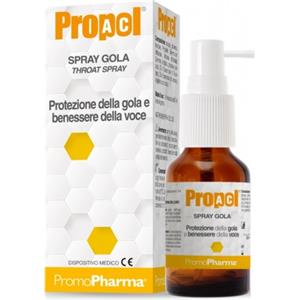 PromoPharma PropolAC Spray Gola 30 ml - Dispositivo medico con Propoli e Argento Colloidale per la protezione della gola e il benessere della voce