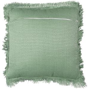 HOME DECO FACTORY, TX0305, Cuscino Waffle Verde Salvia 40x40 cm - Tessuto per Interni Elegante e Confortevole, Ideale per Soggiorno o Camera da Letto, Facile da Pulire, Stile Moderno e Senza Tempo