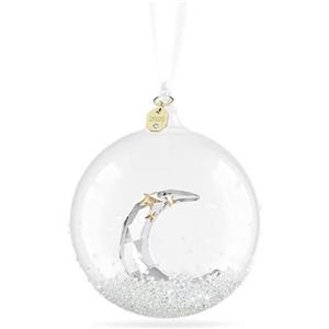 Swarovski Annual Edition 2025 - Decorazione Pallina in Vetro con Cristalli, Design di Michele Blasilli, Placcatura Oro Champagne, Dimensioni 10,9 x 7 x 7 cm
