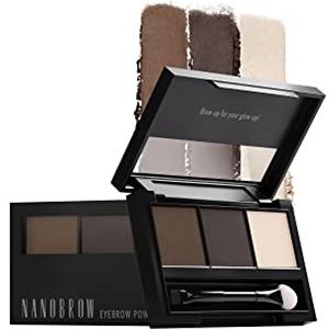 NANOBROW Set Polveri Per Sopracciglia Nanobrow Eyebrow Powder Kit - Palette di ombretti per sopracciglia con evidenziatore, kit per lo styling delle sopracciglia (DARK)