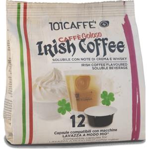 101CAFFE' Irish Coffee | Sacchetto da: 12 capsule compatibili con macchine Lavazza A Modo Mio