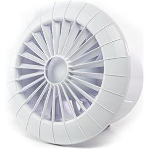 MKK airRoxy Ventola da parete o soffitto, ventilatore interno, per bagno, cucina, cuscinetto a sfera 100 mm, 10 cm, aRid